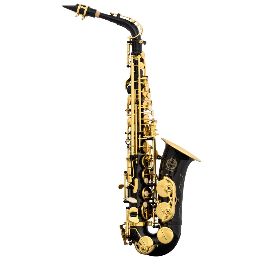 Grassi GR SAL700BK Alto Saxophone in E♭ Black and Yellow Brass Lacquered (School Series)