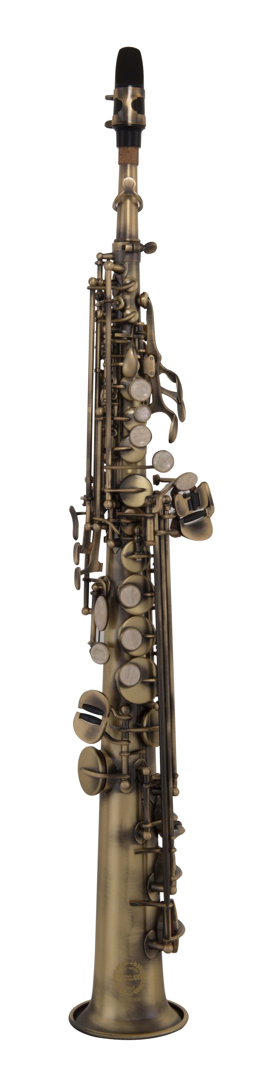 Grassi GR SSP830 Soprano Saxophone in B♭ with 2 Necks Antique Finish (School Series)