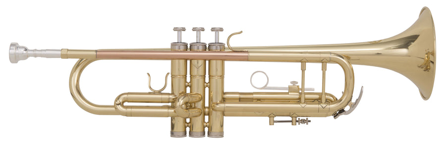 Grassi GR TR210 Trumpet in B♭ Yellow Brass Lacquered with Bronzed Lead Pipe (Master Series)